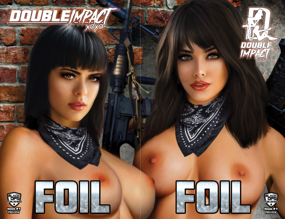 DOUBLE IMPACT #1 PREVIEW EDITION - PIPER UP-CLOSE CONNECTING SET NAUGHTY FOIL - LTD 10
