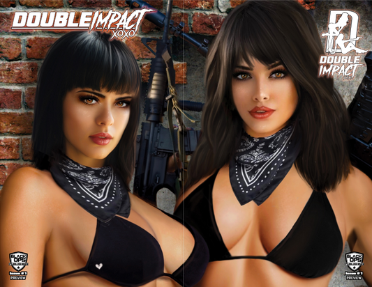 DOUBLE IMPACT #1 PREVIEW EDITION - PIPER NICE UP-CLOSE CONNECTING SET - LTD 200