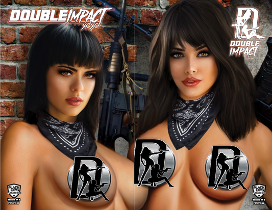 DOUBLE IMPACT #1 PREVIEW EDITION - PIPER UP-CLOSE NAUGHTY CONNECTING SET - LTD 200